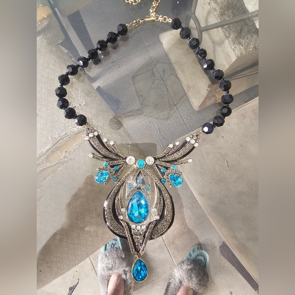 Heidi daus Draped in deco blue necklace - Picture 3 of 8
